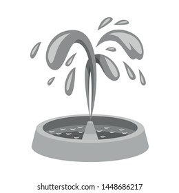 Isolated object of fountain and water sign. Collection of fountain and sculpture stock vector illustration.