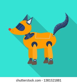 Isolated object of fox and animal sign. Set of fox and wild vector icon for stock.