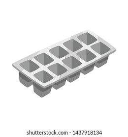 Isolated object of freezer and ice logo. Set of freezer and cube vector icon for stock.