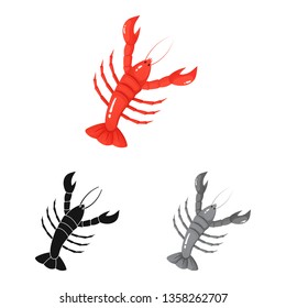 Isolated object of fresh  and restaurant symbol. Collection of fresh  and marine   stock vector illustration.