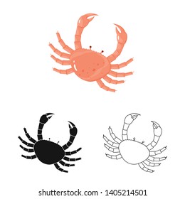 Isolated object of fresh  and restaurant symbol. Collection of fresh  and marine   vector icon for stock.