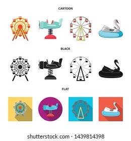 Isolated object of fun and horse sign. Collection of fun and circus stock symbol for web.