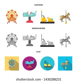 Isolated object of fun and horse symbol. Collection of fun and circus stock symbol for web.