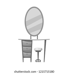 Isolated object of furniture and apartment icon. Collection of furniture and home stock symbol for web.