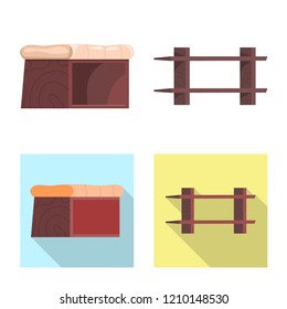 Isolated object of furniture and apartment sign. Collection of furniture and home vector icon for stock.
