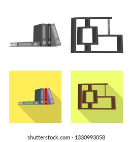 Isolated object of furniture and work symbol. Set of furniture and home stock symbol for web.