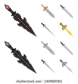 Isolated object of game  and armor  icon. Collection of game  and blade  vector icon for stock.