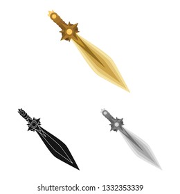 Isolated object of game  and armor  icon. Set of game  and blade  stock vector illustration.
