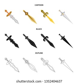 Isolated object of game  and armor  icon. Collection of game  and blade  vector icon for stock.