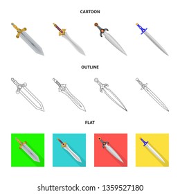 Isolated object of game  and armor  icon. Collection of game  and blade  vector icon for stock.