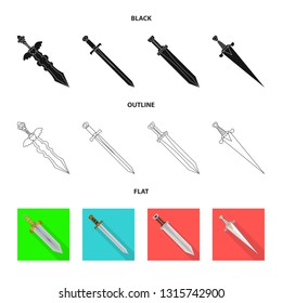 Isolated object of game  and armor  sign. Collection of game  and blade  vector icon for stock.