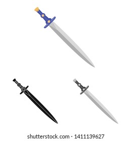 Isolated object of game  and armor  sign. Set of game  and blade  vector icon for stock.