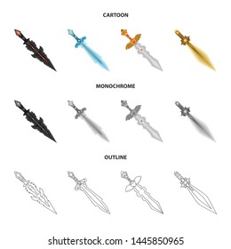 Isolated object of game and armor sign. Set of game and blade vector icon for stock.