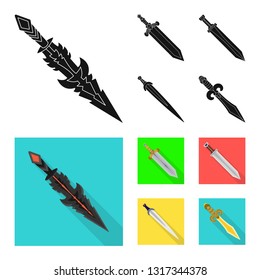 Isolated object of game  and armor  symbol. Collection of game  and blade  vector icon for stock.