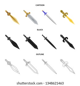 Isolated object of game  and armor  symbol. Collection of game  and blade  vector icon for stock.