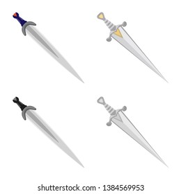 Isolated object of game  and armor  symbol. Set of game  and blade  stock symbol for web.
