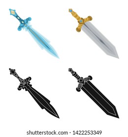 Isolated object of game  and armor  symbol. Set of game  and blade  stock symbol for web.