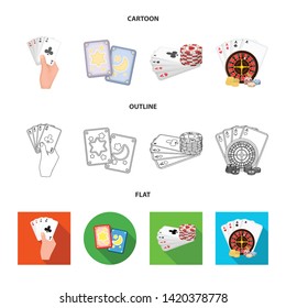 Isolated object of game and magic symbol. Set of game and poker vector icon for stock.