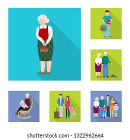 Isolated object of generation  and happy  icon. Set of generation  and avatar  stock vector illustration.