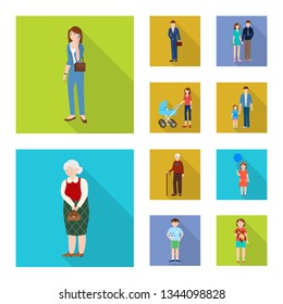 Isolated object of generation  and happy  symbol. Set of generation  and avatar  stock vector illustration.