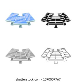Isolated object of generator and electricity  sign. Collection of generator and reflection  stock symbol for web.