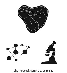 Isolated object of genetic and plant icon. Collection of genetic and biotechnology vector icon for stock.