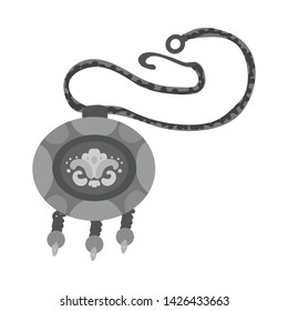 Isolated object of Georgian and amulet icon. Collection of Georgian and round stock symbol for web.