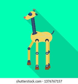 Isolated object of giraffe and animal logo. Set of giraffe and africa vector icon for stock.
