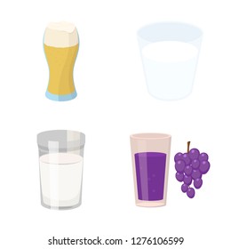 Isolated object of glass  and transparent  logo. Collection of glass  and empty  vector icon for stock.