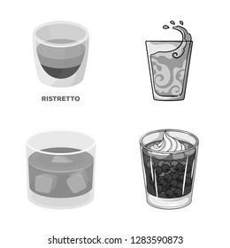 Isolated object of glass  and transparent  symbol. Set of glass  and empty  vector icon for stock.