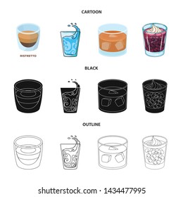 Isolated object of glass and transparent symbol. Collection of glass and empty vector icon for stock.