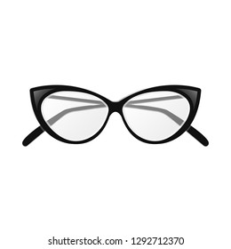 Isolated object of glasses and frame logo. Set of glasses and accessory stock vector illustration.