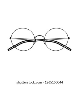 Isolated object of glasses and frame sign. Collection of glasses and accessory vector icon for stock.