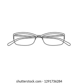 Isolated object of glasses and frame sign. Collection of glasses and accessory stock vector illustration.