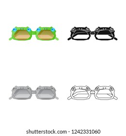 Isolated object of glasses and sunglasses icon. Collection of glasses and accessory stock vector illustration.