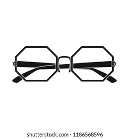 Isolated object of glasses and sunglasses logo. Collection of glasses and accessory stock vector illustration.