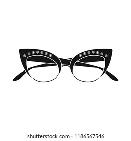 Isolated object of glasses and sunglasses symbol. Set of glasses and accessory vector icon for stock.