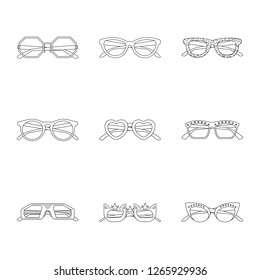 Isolated object of glasses and sunglasses symbol. Collection of glasses and accessory stock symbol for web.