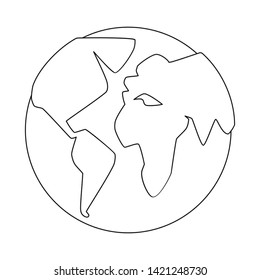 Isolated object of globe  and world  symbol. Set of globe  and planet  vector icon for stock.