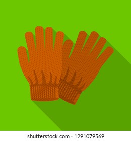 Isolated object of glove and winter icon. Collection of glove and equipment stock vector illustration.