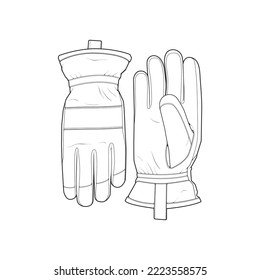 Isolated object of glove and winter icon. Set of glove and equipment vector icon for stock.
