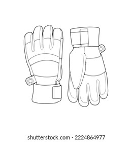 Isolated object of glove and winter icon. Set of glove and equipment vector icon for stock.
