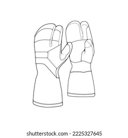 Isolated object of glove and winter icon. Set of glove and equipment vector icon for stock.
