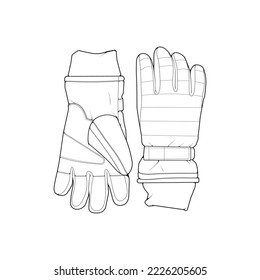 Isolated object of glove and winter icon. Set of glove and equipment vector icon for stock.
