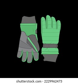 Isolated object of glove and winter icon. Glove and equipment vector for stock.
