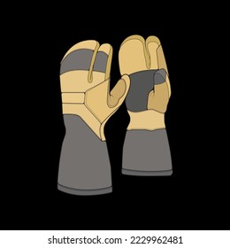 Isolated object of glove and winter icon. Glove and equipment vector for stock.
