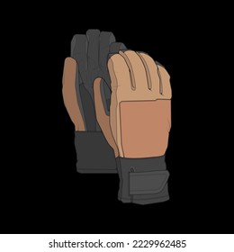 Isolated object of glove and winter icon. Glove and equipment vector for stock.
