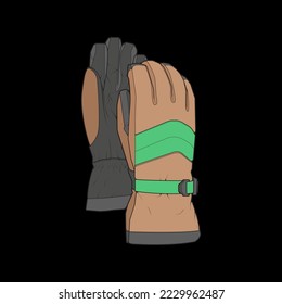 Isolated object of glove and winter icon. Glove and equipment vector for stock.
