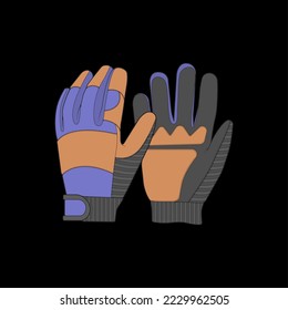 Objeto aislado de guante e icono invernal. Vector de guantes y equipos para las existencias.
