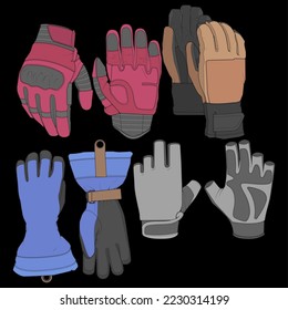 Isolated object of glove and winter icon. Set of glove and equipment vector for stock.
